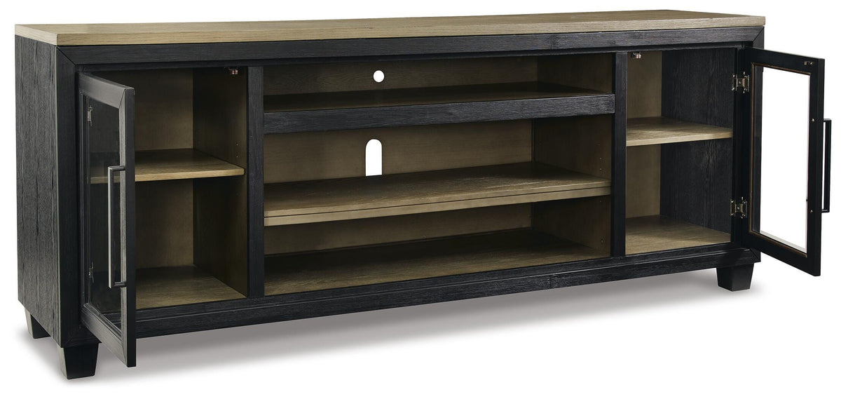 Foyland 83" TV Stand - W989-68 - product view or room setting; only tv stand included (supplier image 3)