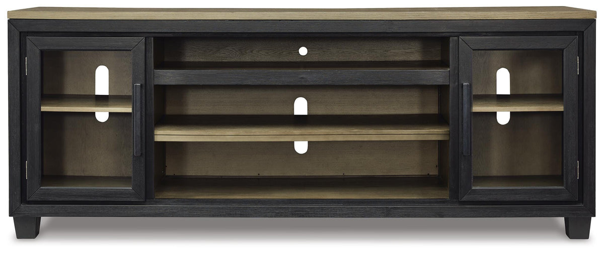 Foyland 83" TV Stand - W989-68 - product view or room setting; only tv stand included (supplier image 4)