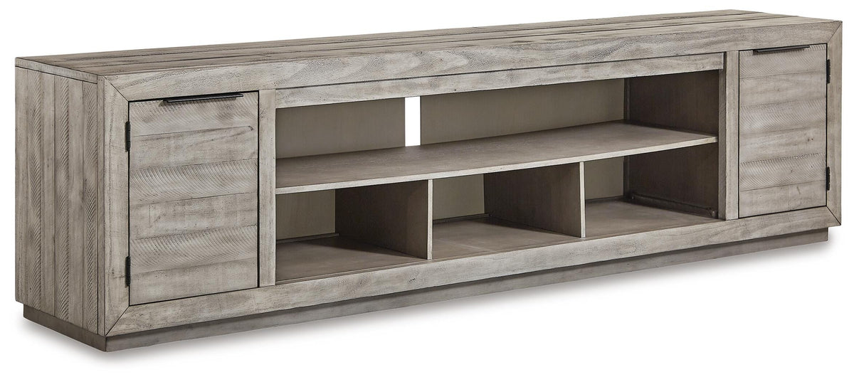 Naydell 92" TV Stand - W996-78 - product view or room setting; only tv stand included (supplier image 1)