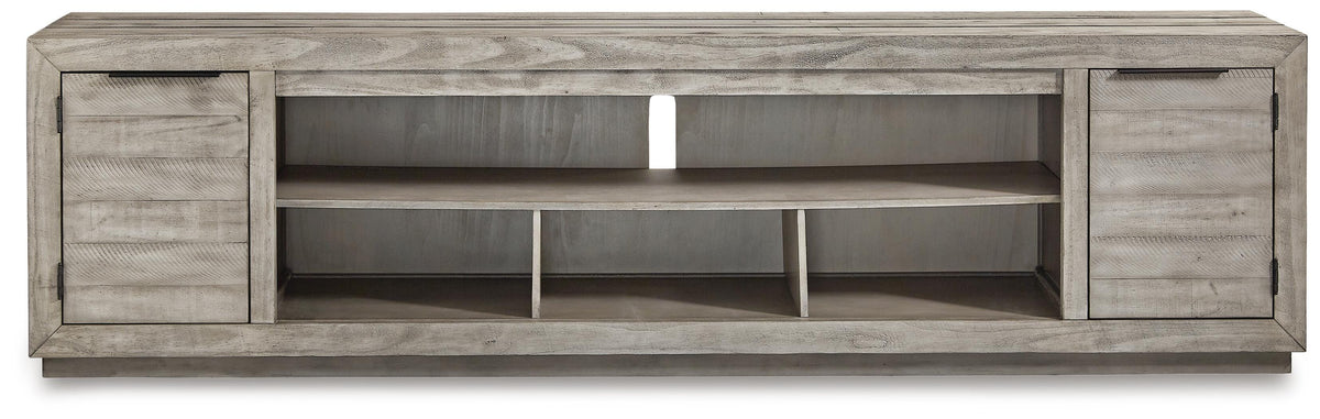 Naydell 92" TV Stand - W996-78 - product view or room setting; only tv stand included (supplier image 4)
