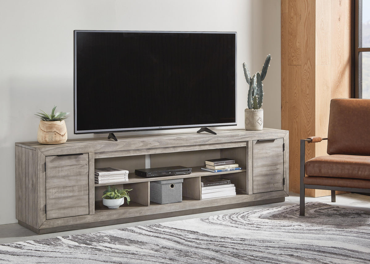 Naydell 92" TV Stand - W996-78 - product view or room setting; only tv stand included (supplier image 2)
