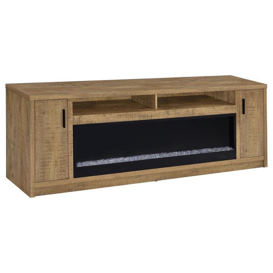 Eddy - 79" 2-Door TV Stand Fireplace Media Console - Mango