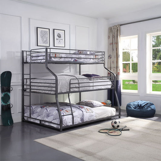 Caius II - Twin Over Full/Queen Bunk Bed - Gunmetal