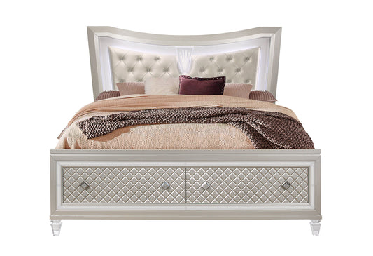 Paris - Bed With LED - Champagne