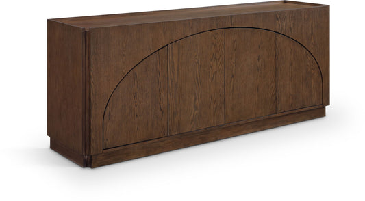 Everson - Oak Veneer And Solid Wood Sideboard/Buffet - Brown