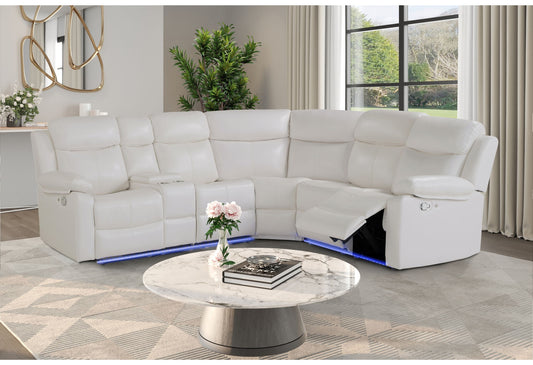 U6026 - Left Arm Facing Sectional - White
