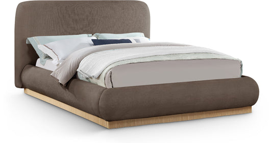 Rigby - Linen Bed With Natural Base