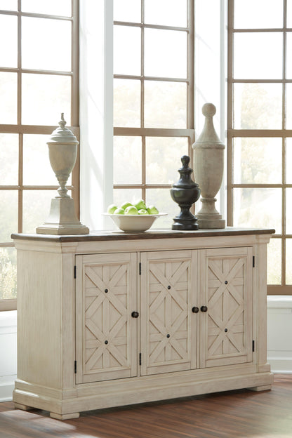 Bolanburg dining server D647-60 shown in a dining room setting