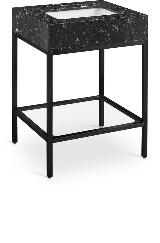 Marmo - Engineered Marble Bathroom Vanity With Black Base