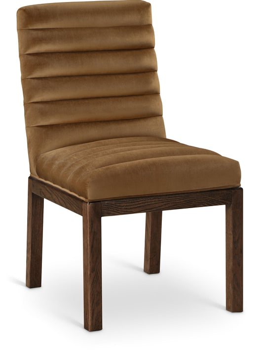 Evelyn - Dining Chair With Brown Legs - Saddle