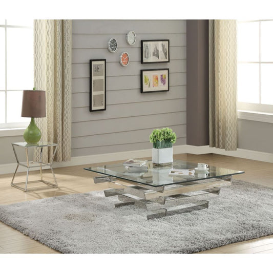 Salonius - Coffee Table - Clear Glass & Stainless Steel