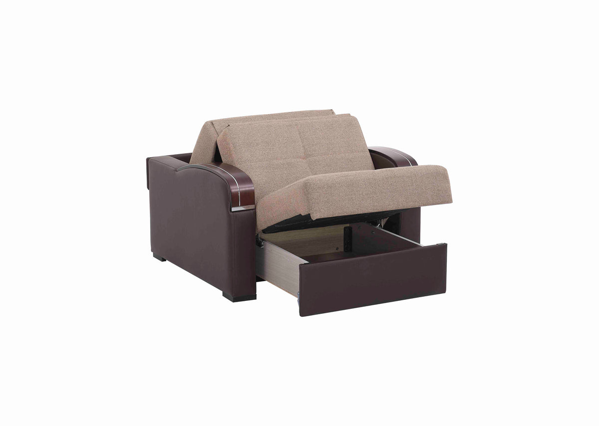 Ottomanson Sleep Plus - Upholstered Convertible Armchair With Storage