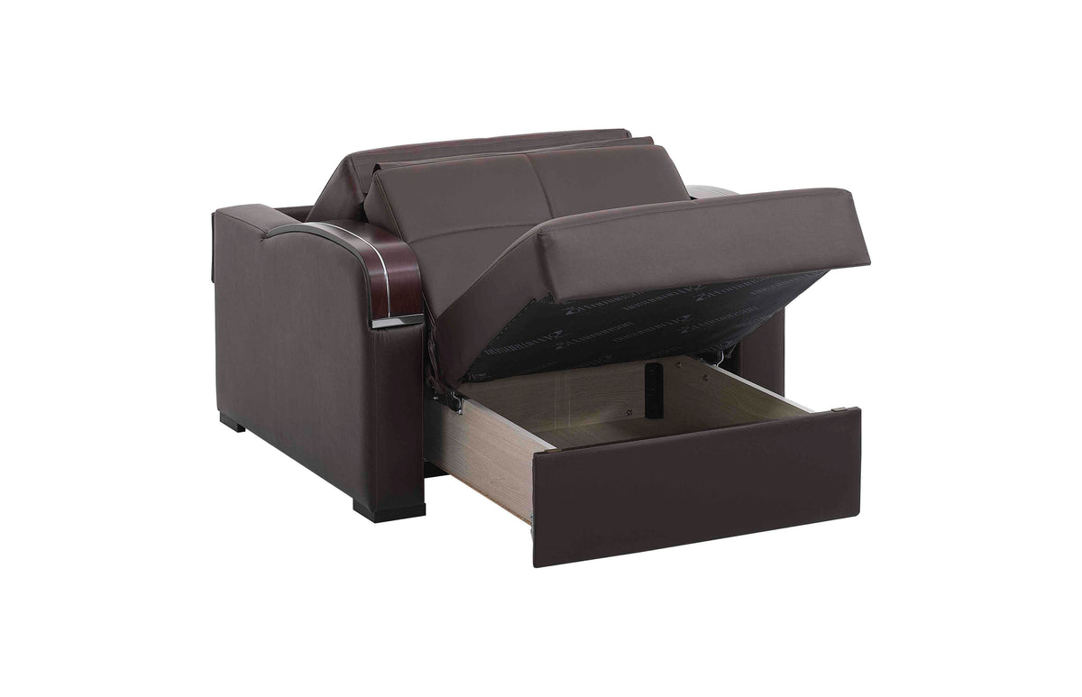 Ottomanson Sleep Plus - Upholstered Convertible Armchair With Storage