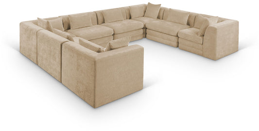 Stellar - 8 Piece Chenille Fabric Upholstered Modular Sectional