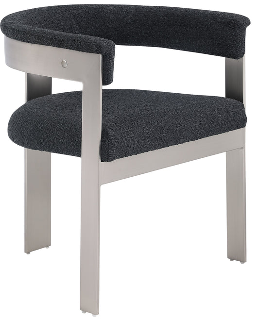 Romeo - Boucle Dining Chair With Silver Base (Set of 2)