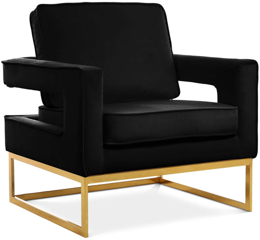 Noah - Accent Chair with Gold Legs