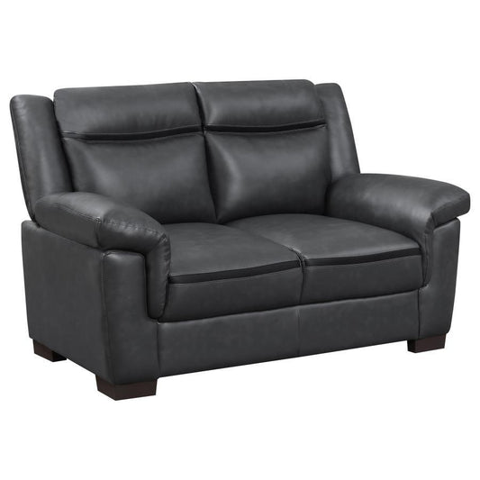 Arabella - Upholstered Padded Arm Loveseat - Gray