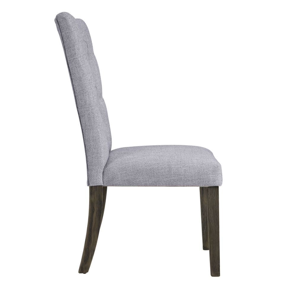 Merel - Dining Set - White Marble Top & Gray Oak