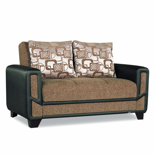 Ottomanson Mondo Modern - Upholstered Convertible Loveseat With Storage