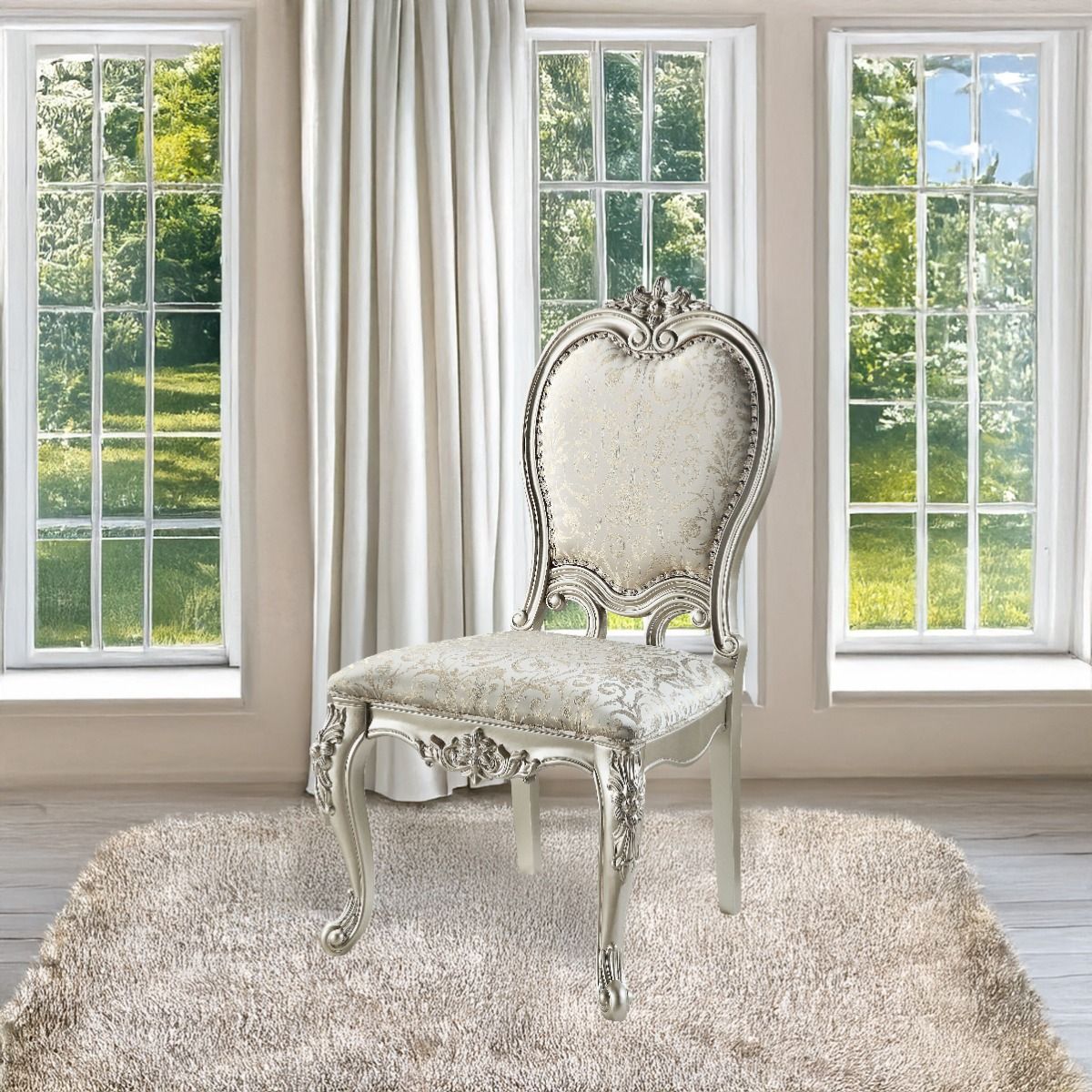 Bently - Side Chair (Set of 2) - Fabric & Champagne