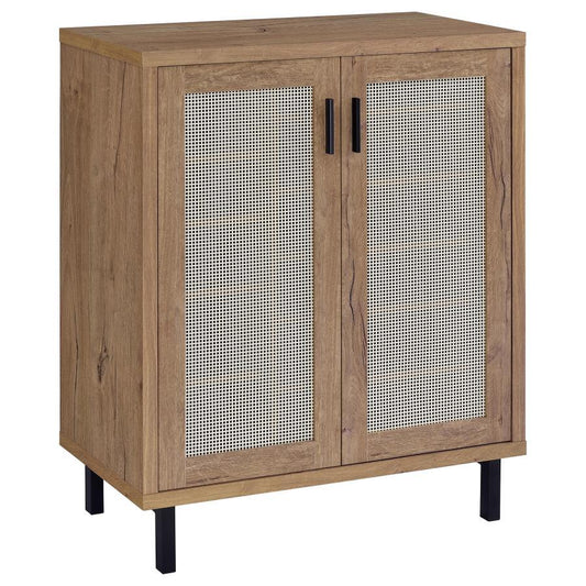 Teller - 2-Door Shoe Storage Cabinet - Natural Oak