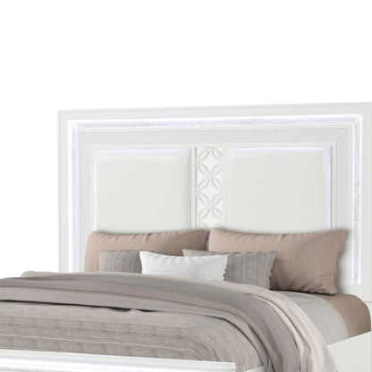 Abigale White Bed - headboard detail.