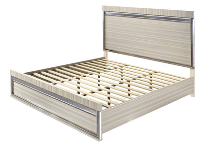 Leonor Gray Bed - bed frame and slats.