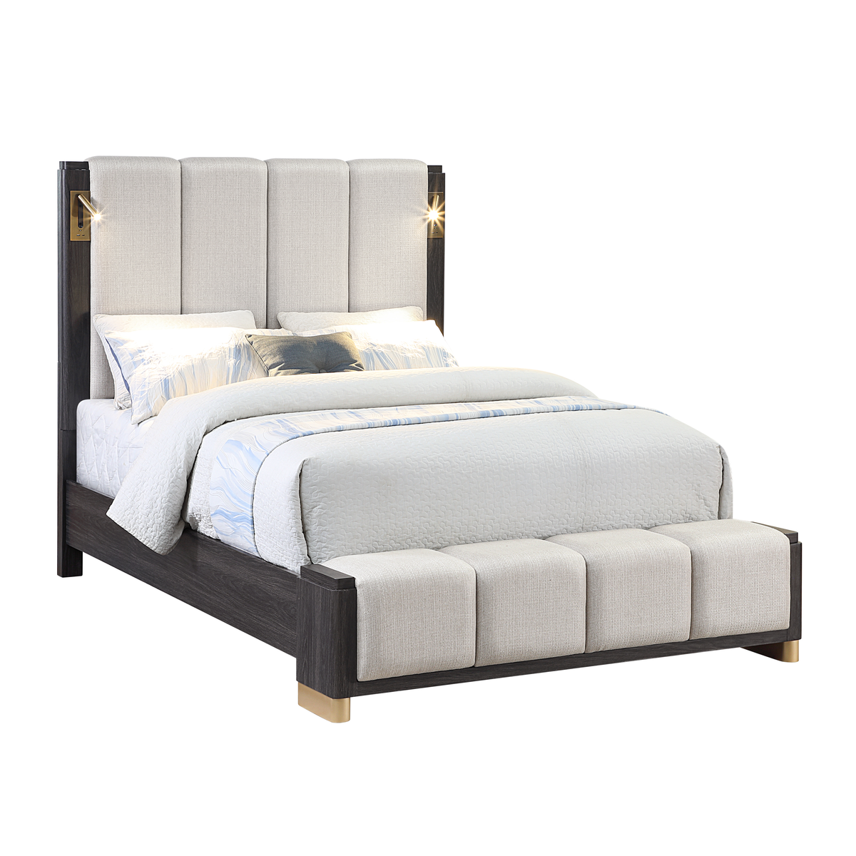 Clifton Espresso Bed - bed-only view. Shared supplier photo; photographed bed size is not verified.