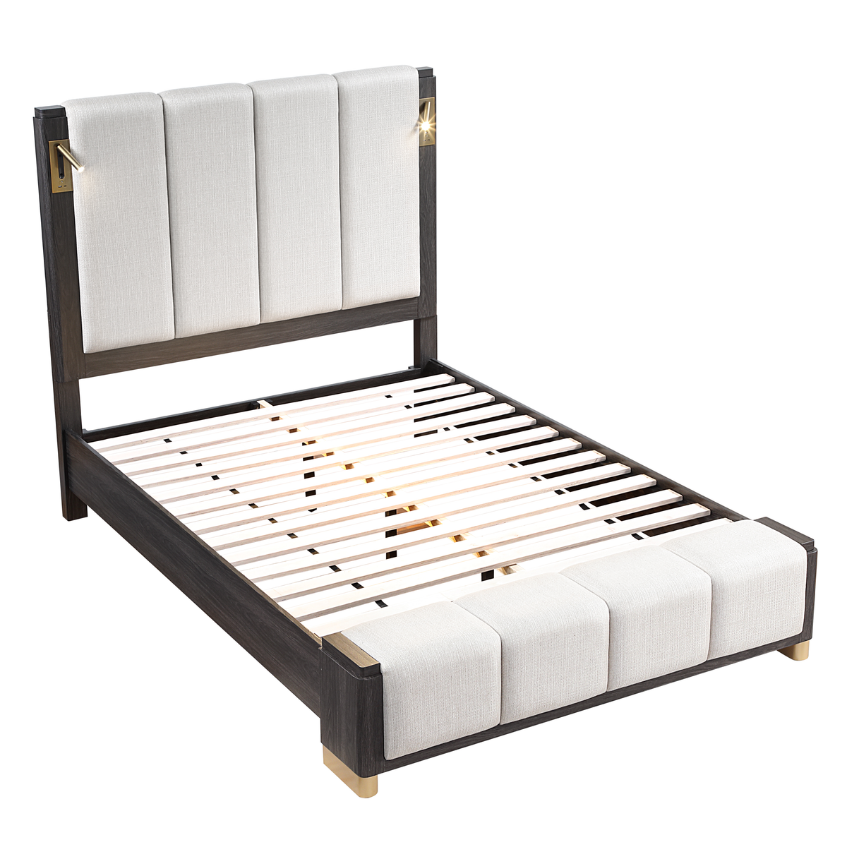 Clifton Espresso Bed - bed frame and slats.