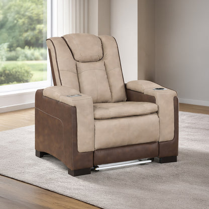 bruno brown recliner — primary view.