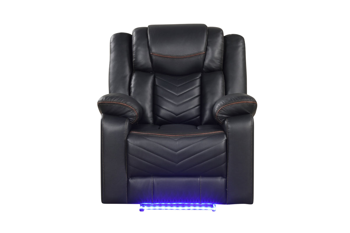 challenger black recliner — supplier product view 1.