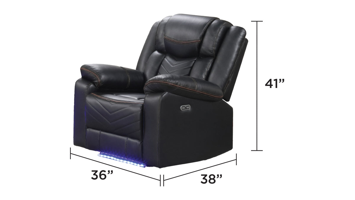 challenger black recliner — supplier product view 2.