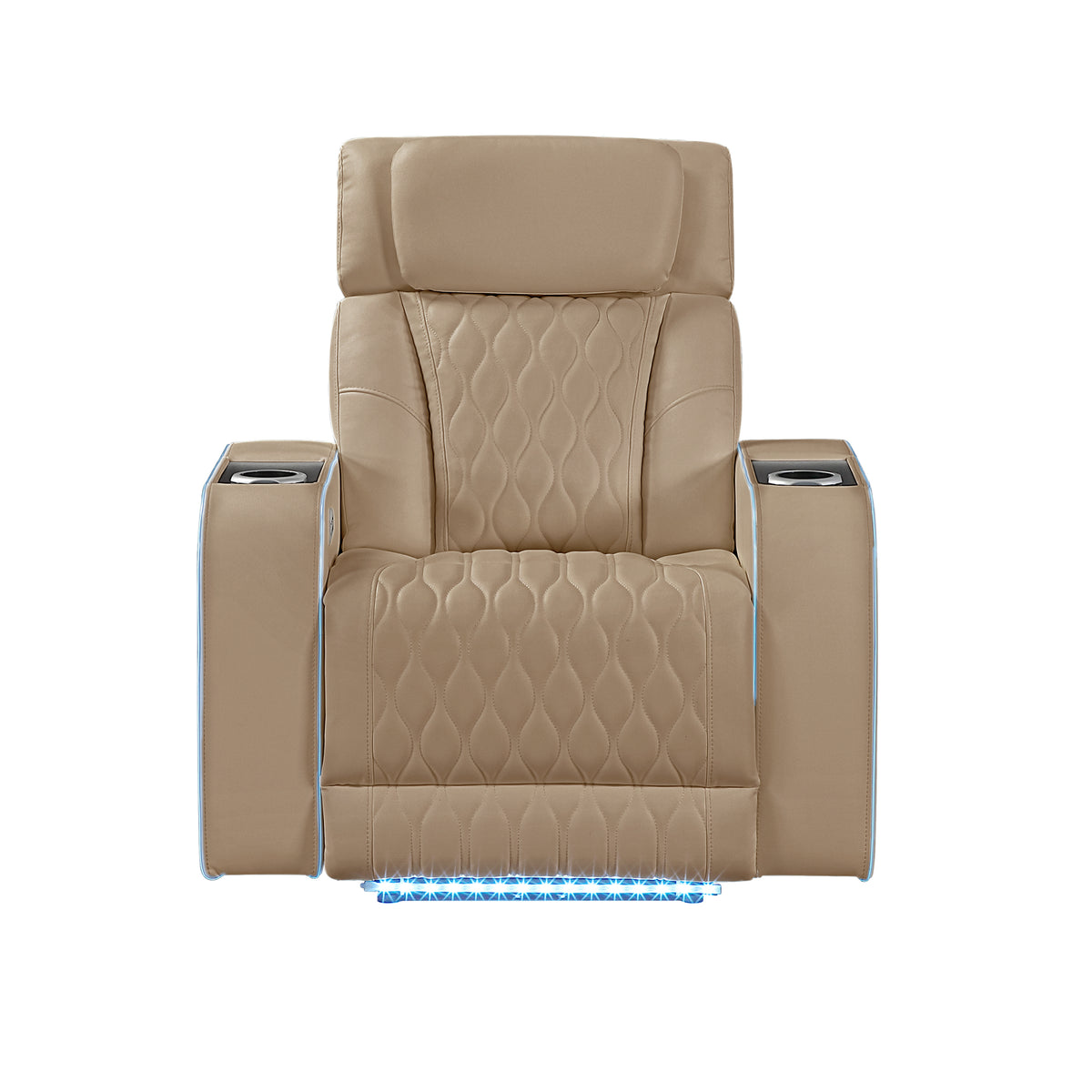electra caramel recliner — product detail 2.