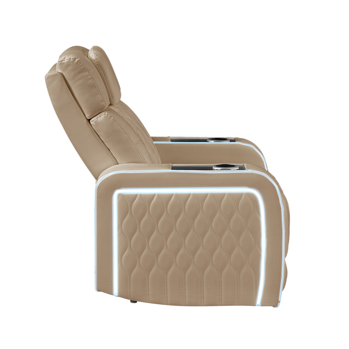 electra caramel recliner — product detail 4.