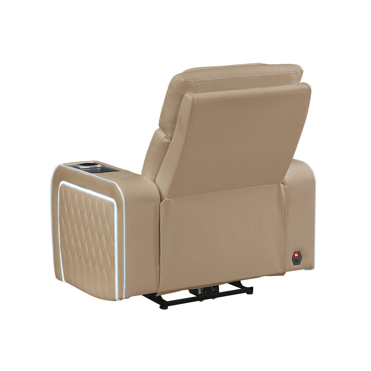 electra caramel recliner — product detail 5.