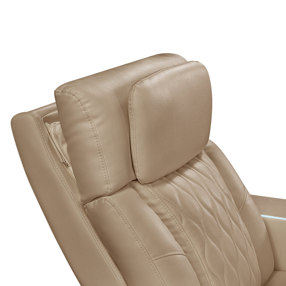 electra caramel recliner — product detail 6.