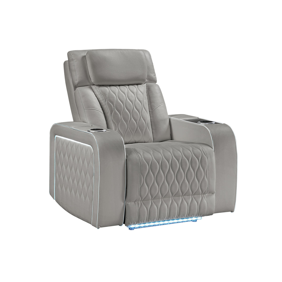 electra gray recliner — primary view.