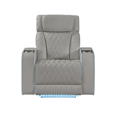 electra gray recliner — product detail 2.
