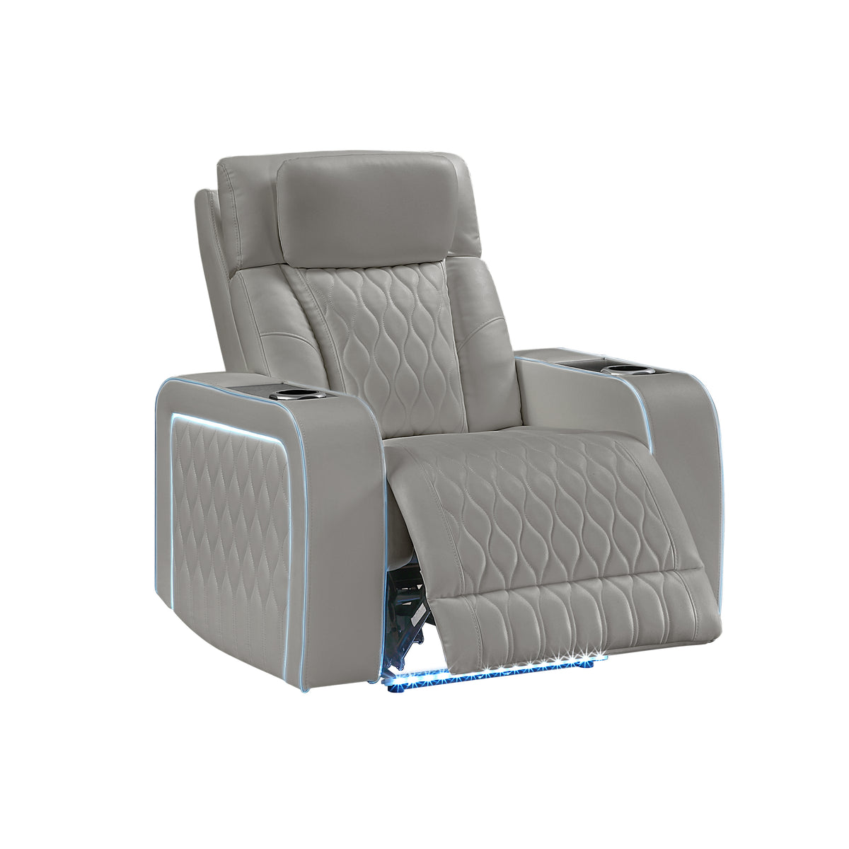 electra gray recliner — product detail 3.