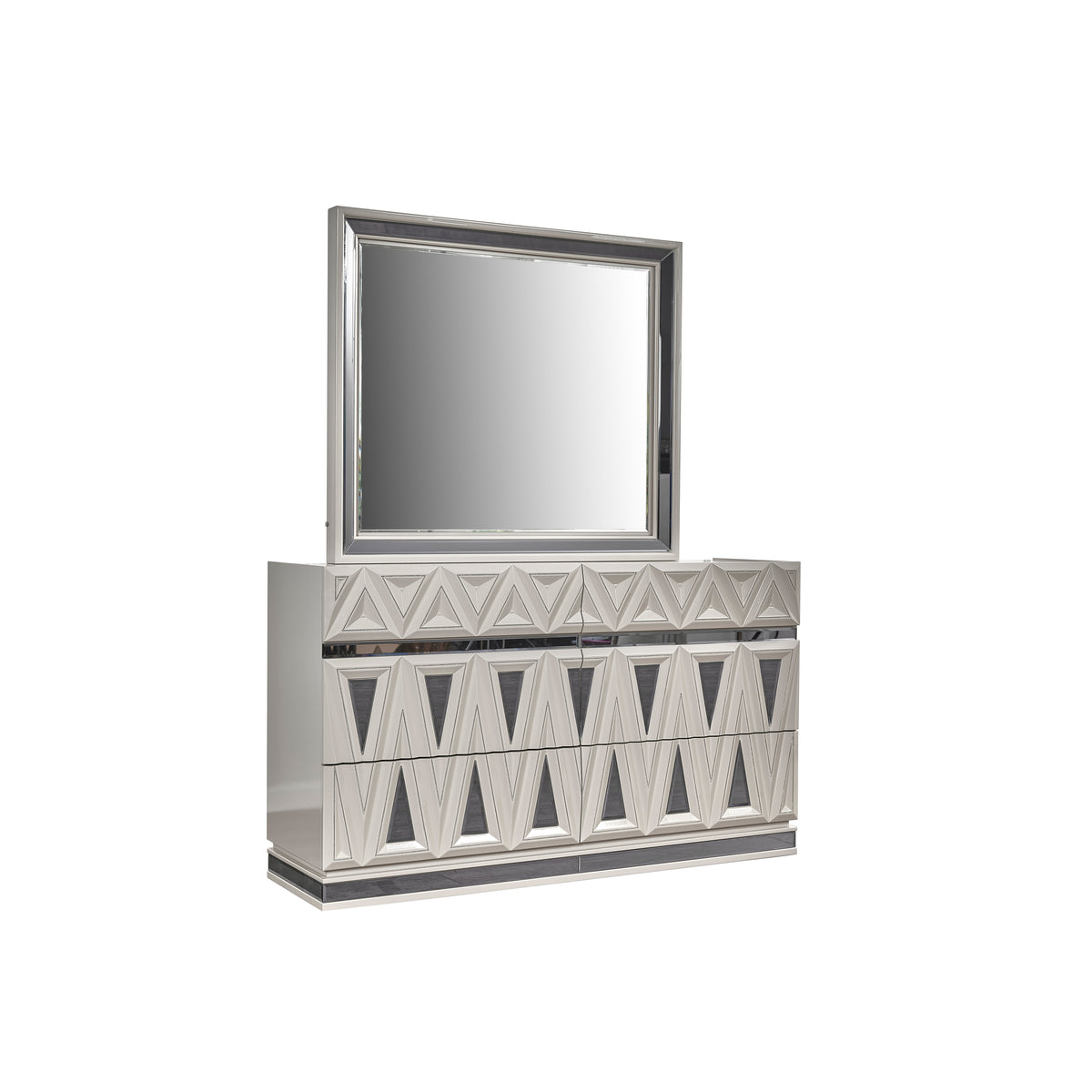 lavita river sand gray bedroom set — alternate. Included pieces depend on selected configuration; chest excluded from 4 Piece.