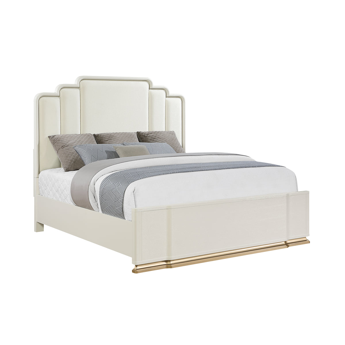 Lexington Beige Bedroom Set - bed-only isolated view. Shared supplier photo; photographed bed size is not verified.