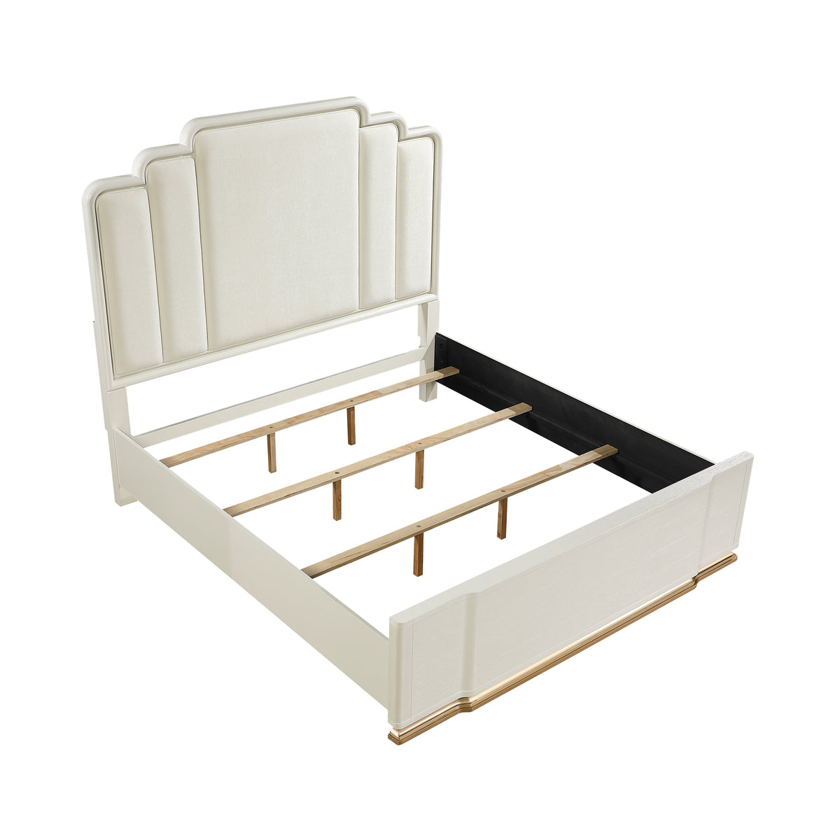 Lexington Beige Bedroom Set - bed frame and slats.