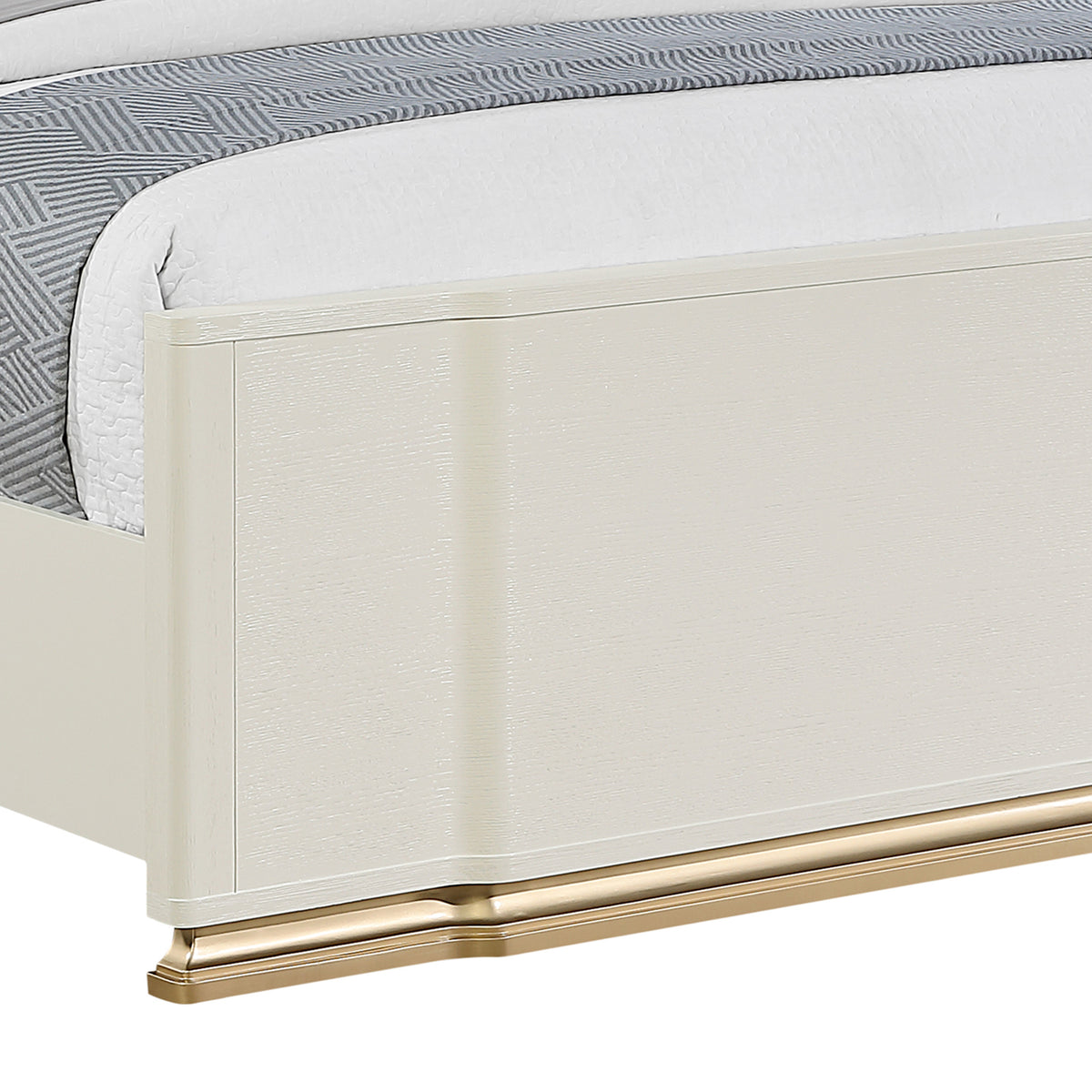 Lexington Beige Bedroom Set - footboard detail.