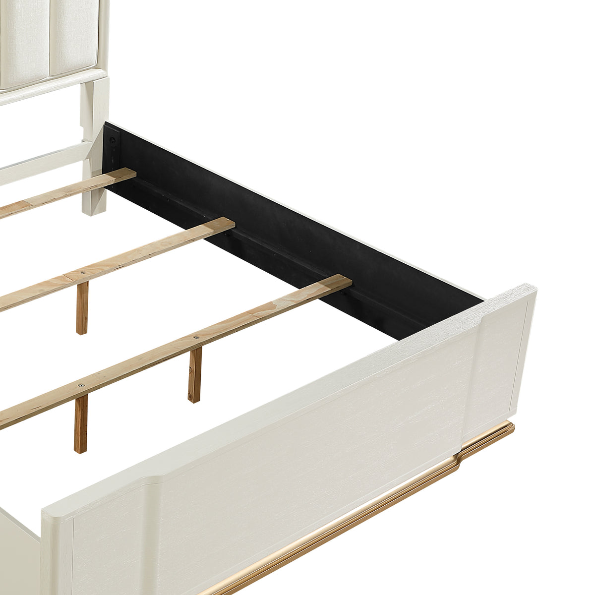 Lexington Beige Bedroom Set - bed slats detail.