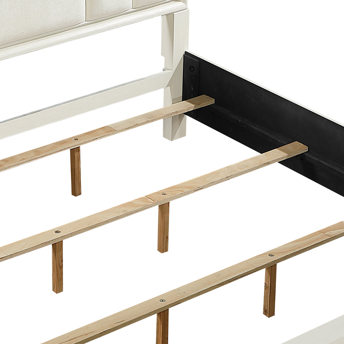 Lexington Beige Bedroom Set - bed center-support detail.