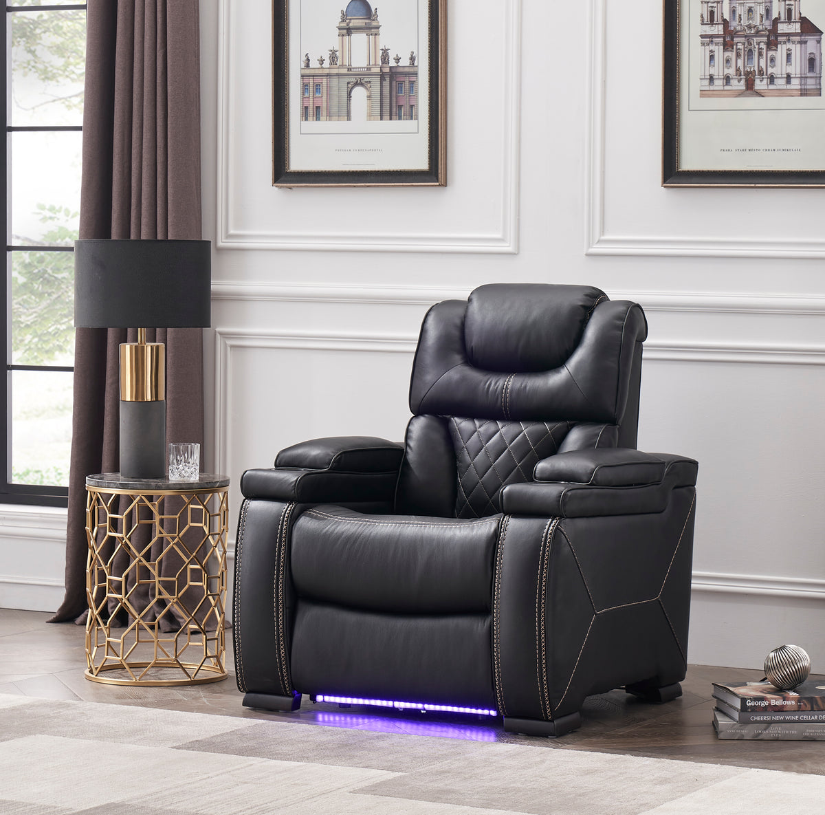 lexus black recliner — primary view.