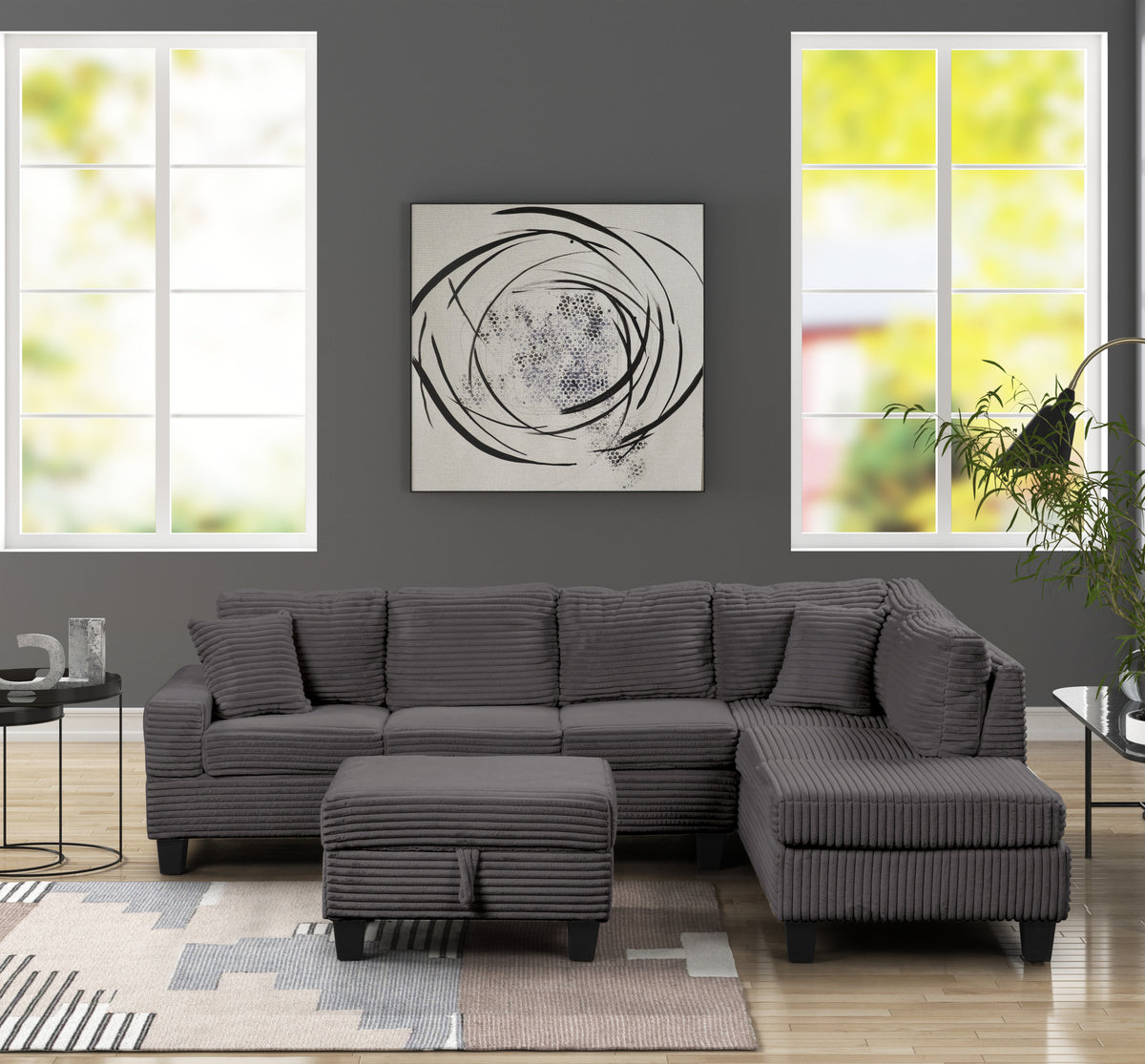 Cozy Gray furniture in a room setting