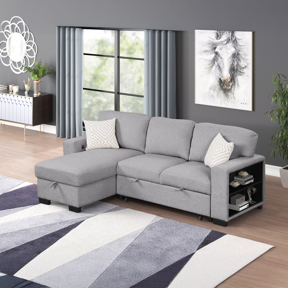 Pinto Gray furniture in a room setting
