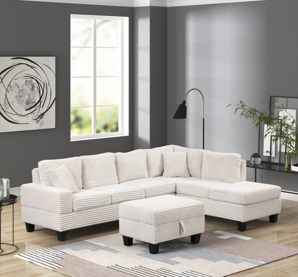 Cozy Cream furniture in a room setting