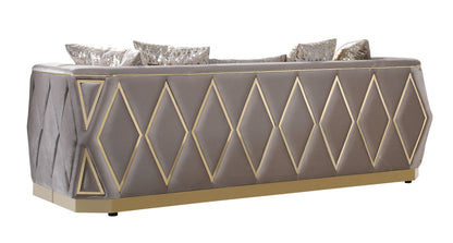 Cavalli taupe sofa rear.
